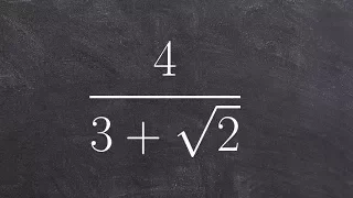 Learn how to rationalize the denominator with a binomial and radical