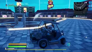 Playing Fortnite Demolition Derby W/ Fishy And SparkzDog