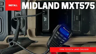 Install: Midland MXT575 GMRS Two Way Radio in My Land Cruiser.    4K