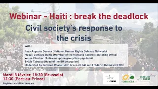 Webinar Haiti: break the deadlock, civil society's response to the crisis