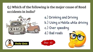 Quiz question on road accidents | Road safety quiz | Daily Quiz - 45 | Mudgal Baba