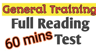 IELTS READING TIPS and TRICKS | FULL READING TEST |General training ielts  solve full reading 60min