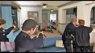 GTA 5 - Police Michael And The LSPD VS Martin Madrazo's Gang (GTA 5 Funny Moments)