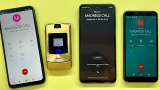 XIAOMI RN 10 Pro VS Motorola Razor 2022 Incoming Call / DEXP BL155 and XIAOMI Redmi 9C Outgoing Call