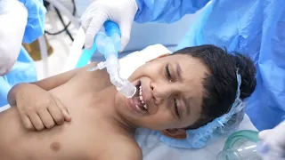 Crying Boy Scared of his First Surgery