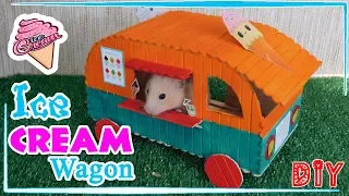 DIY Hamster Ice Cream Wagon.  Hamster Ice cream truck.  Hamster House.