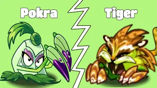 Pokra Max Level Vs Tiger Grass Max Level - Who Will Win? PvZ 2 Plant vs Plant