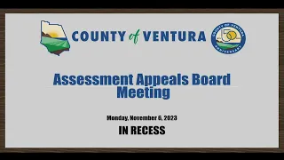 Assessment Appeals Board Meeting - November 6, 2023