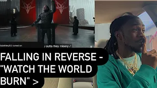 FALLING IN REVERSE"WATCH THE WORLD BURN" ( American reaction video) 🫣😂😂😂🤦🏾‍♂️