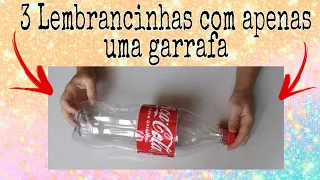 3 LEMBRANCINHAS PARA ANIVERSÁRIO COM APENAS UMA GARRAFA PET/ FAÇA VOCÊ MESMO