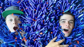 Ten Thousand Darts! And Updated Entire Nerf Arsenal Family Battle!