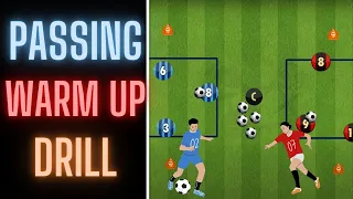 Passing Warm Up Drill | U8, U9, U10, U11 | Football/Soccer