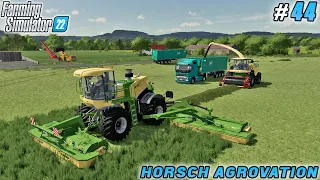 New plant and harvester streamline grass silage making process | HORSCH AgroVation Farm | FS22 | #44