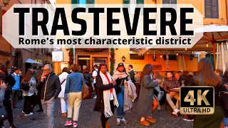 Rome Italy -Trastevere - Rome's most characteristic district -  with captions
