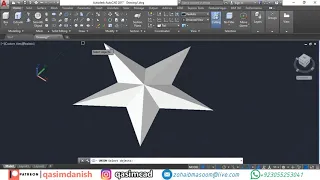 3D Star Modeling Practice Using AutoCAD - QasimCAD