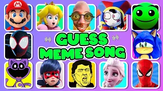 GUESS MEME & WHO'S DANCING ?| Bling Bang Bang Born,TengeTenge, Mario, Elsa, Fire in The hole, Sonic