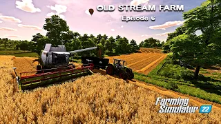 WHEAT & CORN harvest. Baling & collecting STRAW BALES | Old Stream farm | FS22 | Timelapse #5