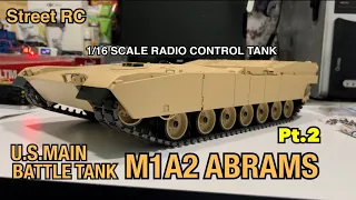 Street RC Assembly TAMIYA 1/16 Radio Control Tank M1A2 ABRAMS Pt.2