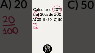 Porcentajes, calcular el 20% del 30% de 500