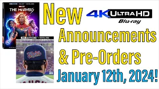 New 4K UHD Blu-ray Announcements & Pre-Orders for January 12th, 2024!