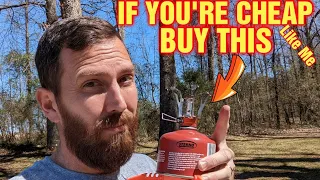 Cheap But Effective Camp Stove For Motorcycle Camping // On Amazon For $25 Or Less