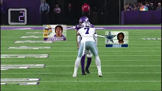 Justin Jefferson & Adam Thielen vs Trevon Diggs (2021) | WR vs CB Matchup