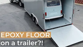 DIY Enclosed Trailer Epoxy Floor // Rehash Your Trailer Trash!