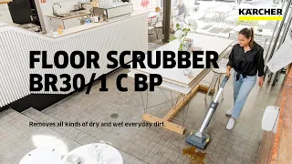 Kärcher BR 30/1 C Bp Pack - Compact Scrubber Drier | Quick, Flexible, Fast, Floor Cleaner