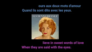 Mon Amant De Saint Jean par Lucienne Delyl paroles sur l'écran, on screen lyrics in English