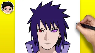 How to Draw Sasuke Uchiha from Naruto | Easy Step-by-Step