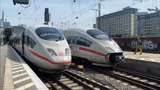 Trains in Frankfurt am Main Hbf (Germany, Hessen)