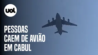 Afeganistão: vídeo mostra pessoas caindo de avião ao tentarem fugir - Atenção: imagens fortes