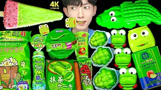 ASMR ICE CREAM GREEN PARTY 다양한 그린 디저트 아이스크림 젤리 먹방 DESSERTS JELLY CANDY MUKBANG EATING SOUNDS 咀嚼音