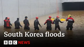 South Korea: Multiple bodies recovered from flooded tunnel – BBC News