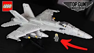 Building the Top Gun: MAVERICK F-18 in LEGO! (Minifigure Scale)