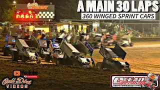 LAP TRAFFIC TROUBLE A Main Winged 360 Sprint Cars Ocean Speedway