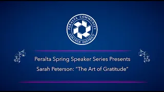 Sarah Peterson:  “The Art of Gratitude”