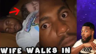 Bruh was sleep with the side Chick on the couch and Then his WIFE walked in... | REACTION