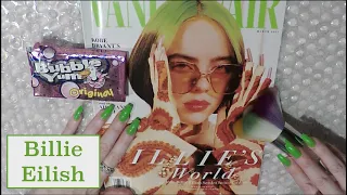 ASMR Gum Chewing Magazine Flip Through | Billie Eilish | Tingly Whisper, Page Turning