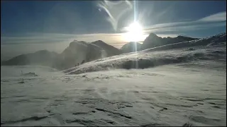 Bufera di vento sul Passo Rolle