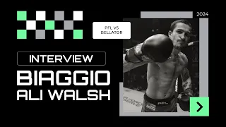 Biaggio Ali Walsh talks football memories with Ali, turning pro & more on Super Bowl media row