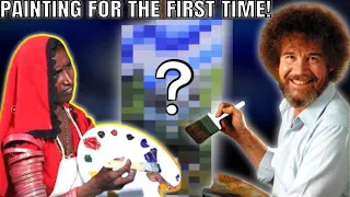 Tribal People Try Following A Bob Ross Painting Tutorial