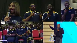 Watch The moment Theophilus Sunday And Apostle Arome Osayi Pastors Answered Questions At Rcn Lagos