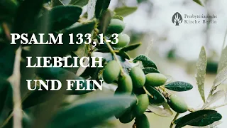 Psalm 133,1-3: lieblich und fein