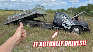 Saving Our ABANDONED Freedom Factory Tow Truck!!! First Attempt at Driving It!