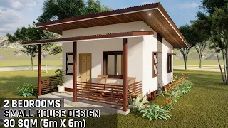 SMALL HOUSE DESIGN 30SQM (5m X 6m) | 2 BEDROOMS