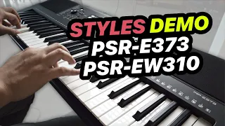 Yamaha PSR-E373 Styles Demo with One-Touch Setting
