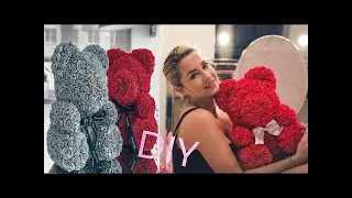 DIY Rose Bear Review 2021  Easy DIY Cheap Instagram Rose Floral Teddy Bear | Dainty Abby