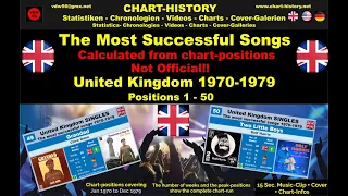 The most successful singles UK 1970-1979 -  Pos. 1 - 50 vdw56