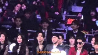 【HD】[Fancam] 141203 MAMA Reaction BlockB BTS performances EXO focus